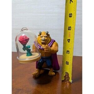 VINTAGE Disney Beauty and the Beast 1992 McDonalds Toy Beast Enchanted Rose RARE